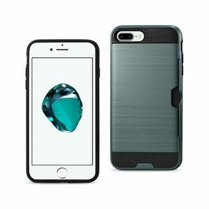 Reiko Iphone 8/ 7 Slim Armor Hybrid Case With Card Holder In Navy